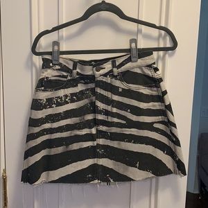 Marc Jacobs denim zebra print skirt